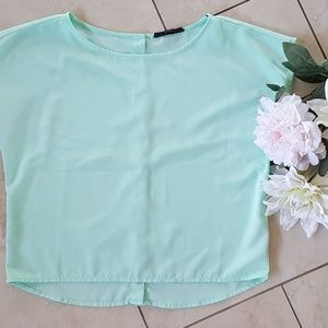 Mint Top with Button Down Back